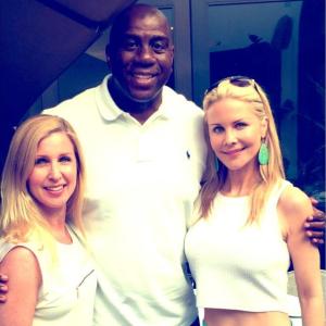 Josie Davis, Donielle Williams and Earvin Magic Johnson