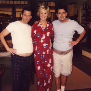 Josie Davis, Jon Cryer and Charlie Sheen